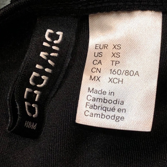 H&M Triangle Longline Bralette Crop Top - Picture 3 of 5